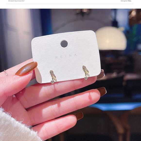 💙💕Last one Dainty Zircon Stud Earrings - Picture 6 of 13